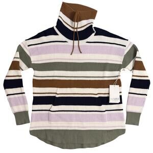 Carve Designs Rockvale Sweater Horizontal Stripe High Neck REI Women's Medium